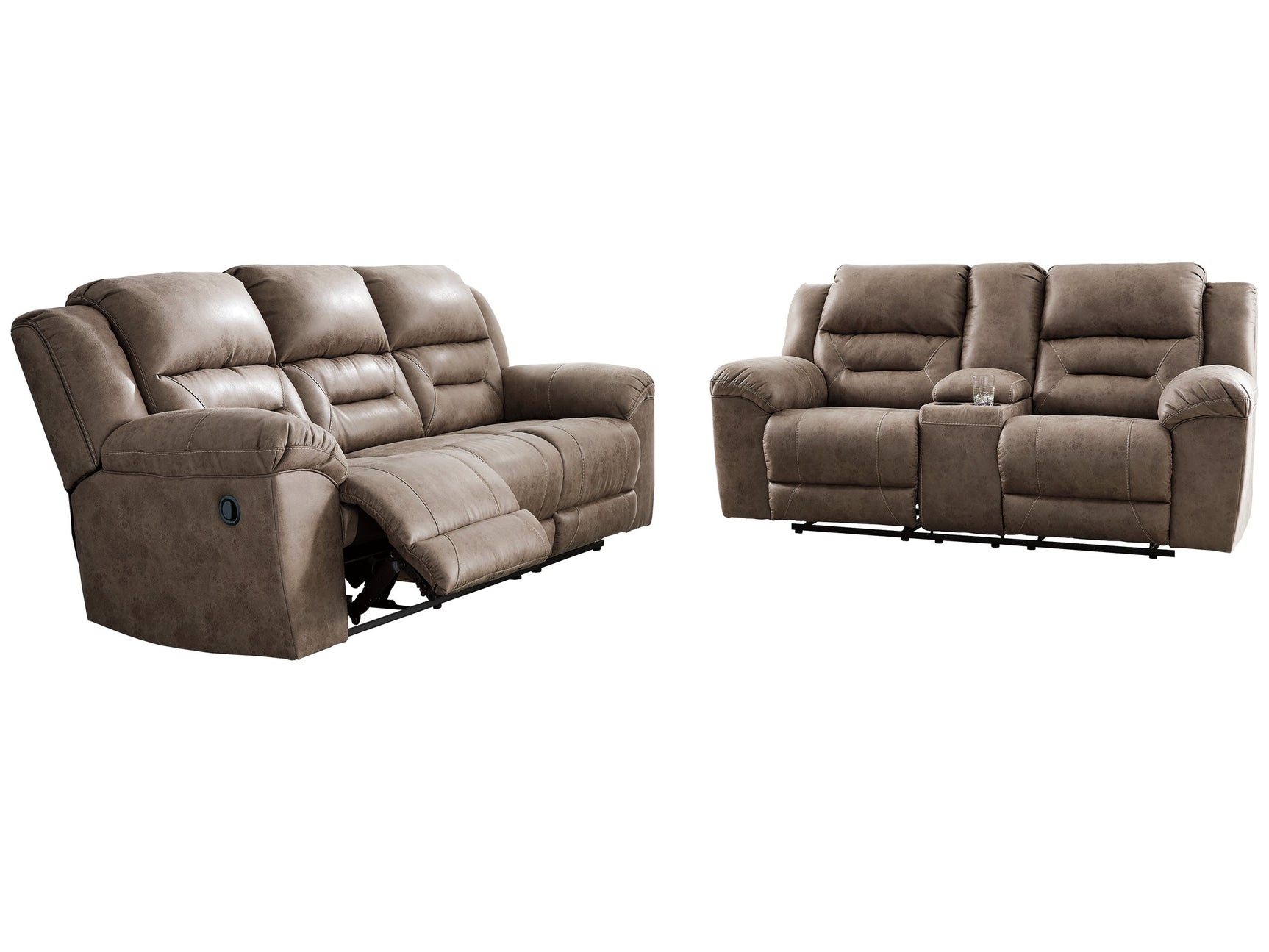 Stoneland Fossil Reclining Sofa and Loveseat (Online Special Price) - Ornate Home