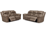 Stoneland Fossil Reclining Sofa and Power Reclining Loveseat (Online Special Price) - Ornate Home