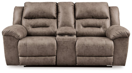 Stoneland Fossil Reclining Sofa and Power Reclining Loveseat - Ornate Home