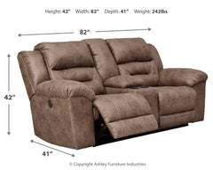 Stoneland Fossil Reclining Sofa and Power Reclining Loveseat - Ornate Home