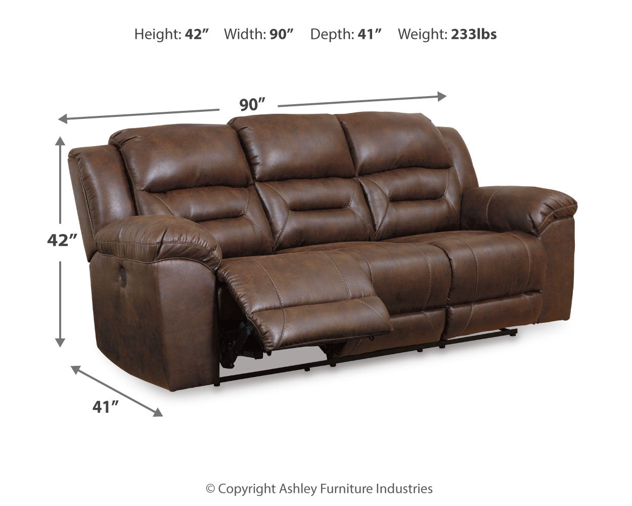 Stoneland Power Reclining Sofa (Online Special Price) - Ornate Home