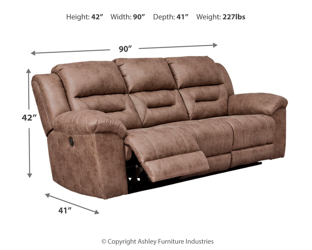 Stoneland Power Reclining Sofa (Online Special Price) - Ornate Home
