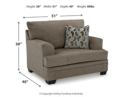 Stonemeade Nutmeg Oversized Chair and Ottoman - Ornate Home
