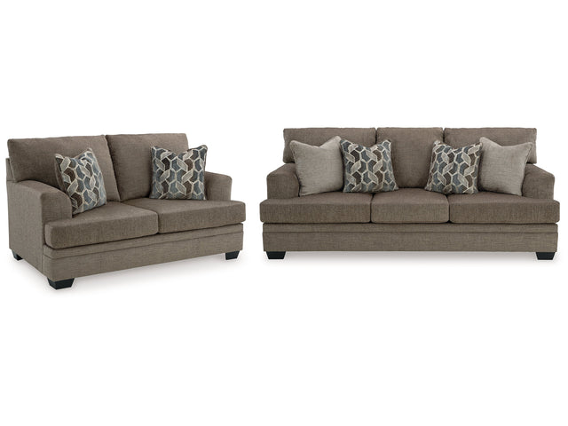 Stonemeade Nutmeg Queen Sofa Sleeper and Loveseat - Ornate Home