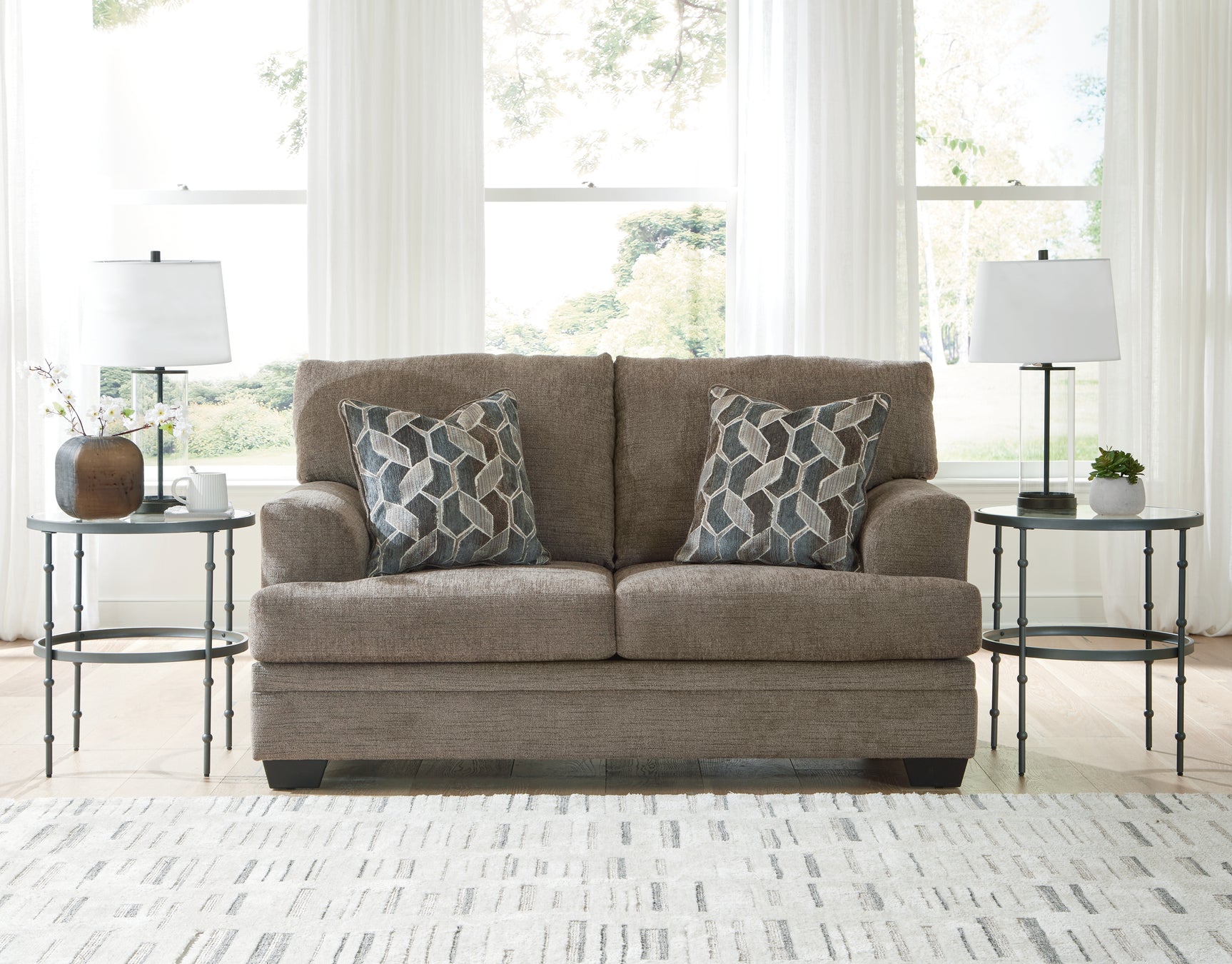 Stonemeade Nutmeg Queen Sofa Sleeper and Loveseat - Ornate Home
