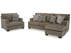 Stonemeade Nutmeg Sofa Chaise & Oversized Chair - Ornate Home