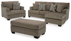 Stonemeade Nutmeg Sofa Chaise, Oversized Chair and Ottoman - Ornate Home
