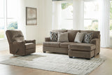 Stonemeade Nutmeg Sofa Chaise & Recliner (Online Special Price) - Ornate Home