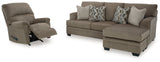 Stonemeade Nutmeg Sofa Chaise & Recliner (Online Special Price) - Ornate Home