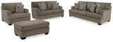 Stonemeade Nutmeg Sofa, Loveseat, Oversized Chair and Ottoman - Ornate Home