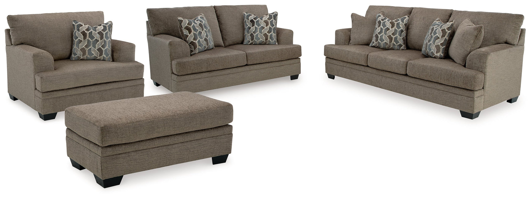 Stonemeade Nutmeg Sofa, Loveseat, Oversized Chair and Ottoman - Ornate Home