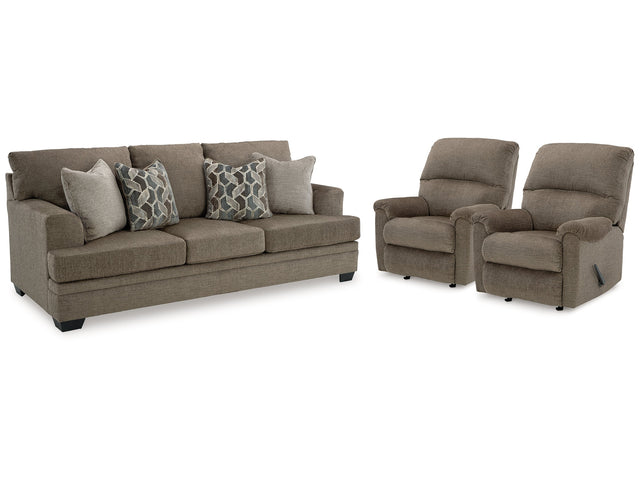 Stonemeade Nutmeg Sofa and 2 Recliners - Ornate Home