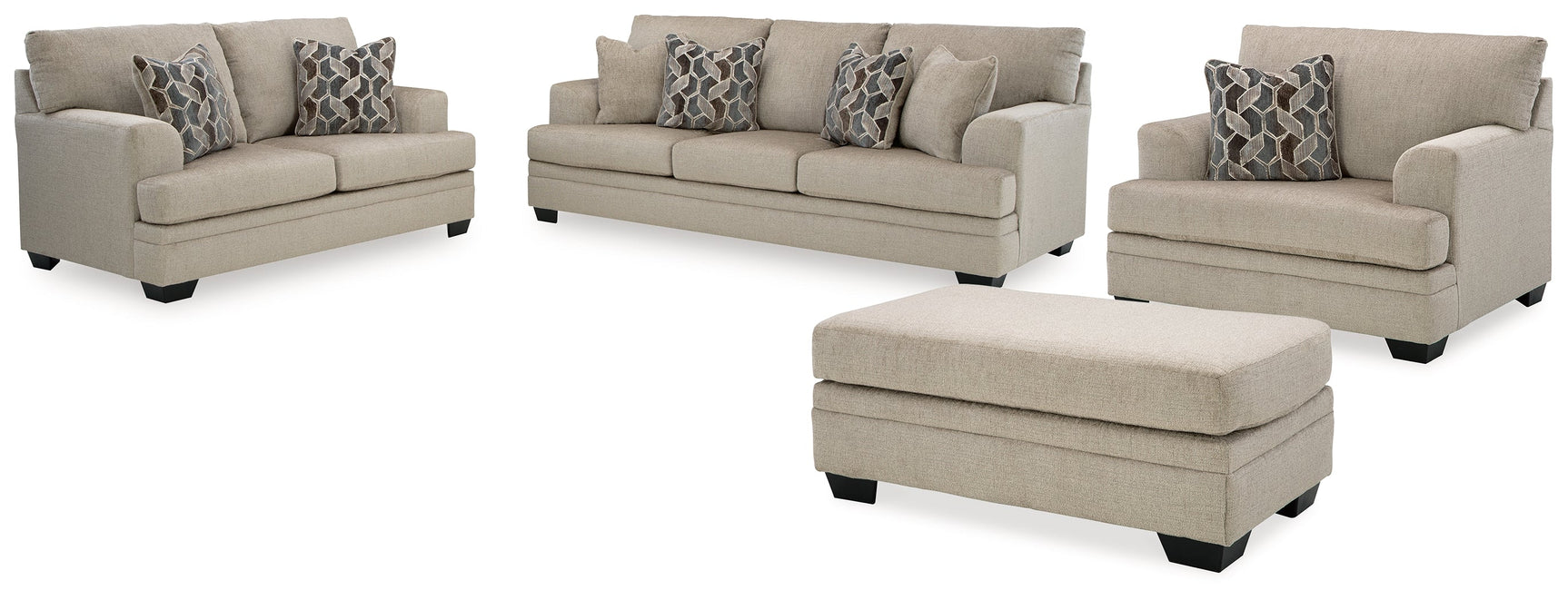 Stonemeade Sofa, Loveseat, Oversized Chair and Ottoman (Online Special Price) - Ornate Home