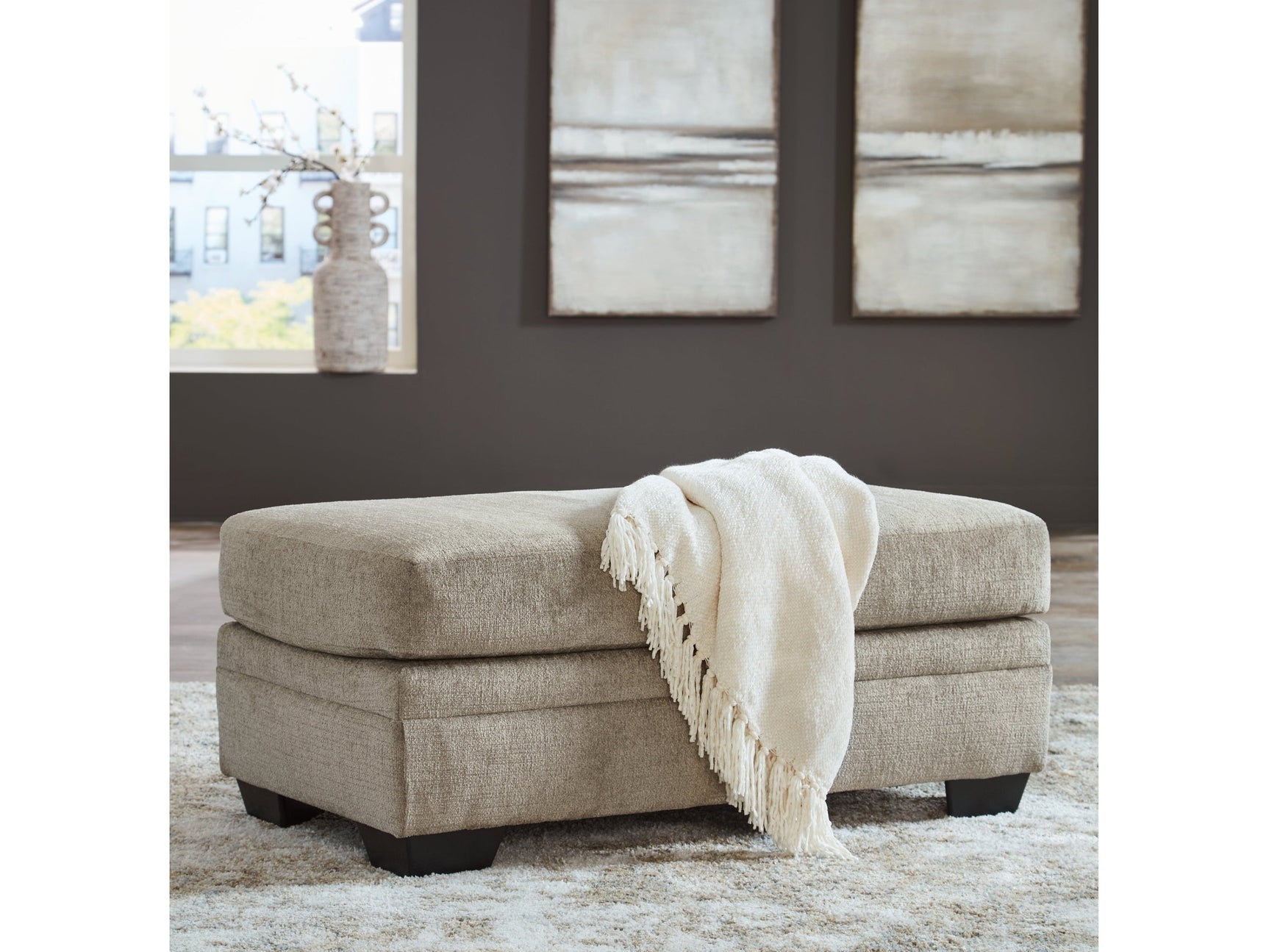 Stonemeade Taupe Ottoman (Online Special Price) - Ornate Home