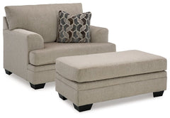 Stonemeade Taupe Oversized Chair and Ottoman - Ornate Home