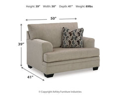 Stonemeade Taupe Oversized Chair and Ottoman - Ornate Home