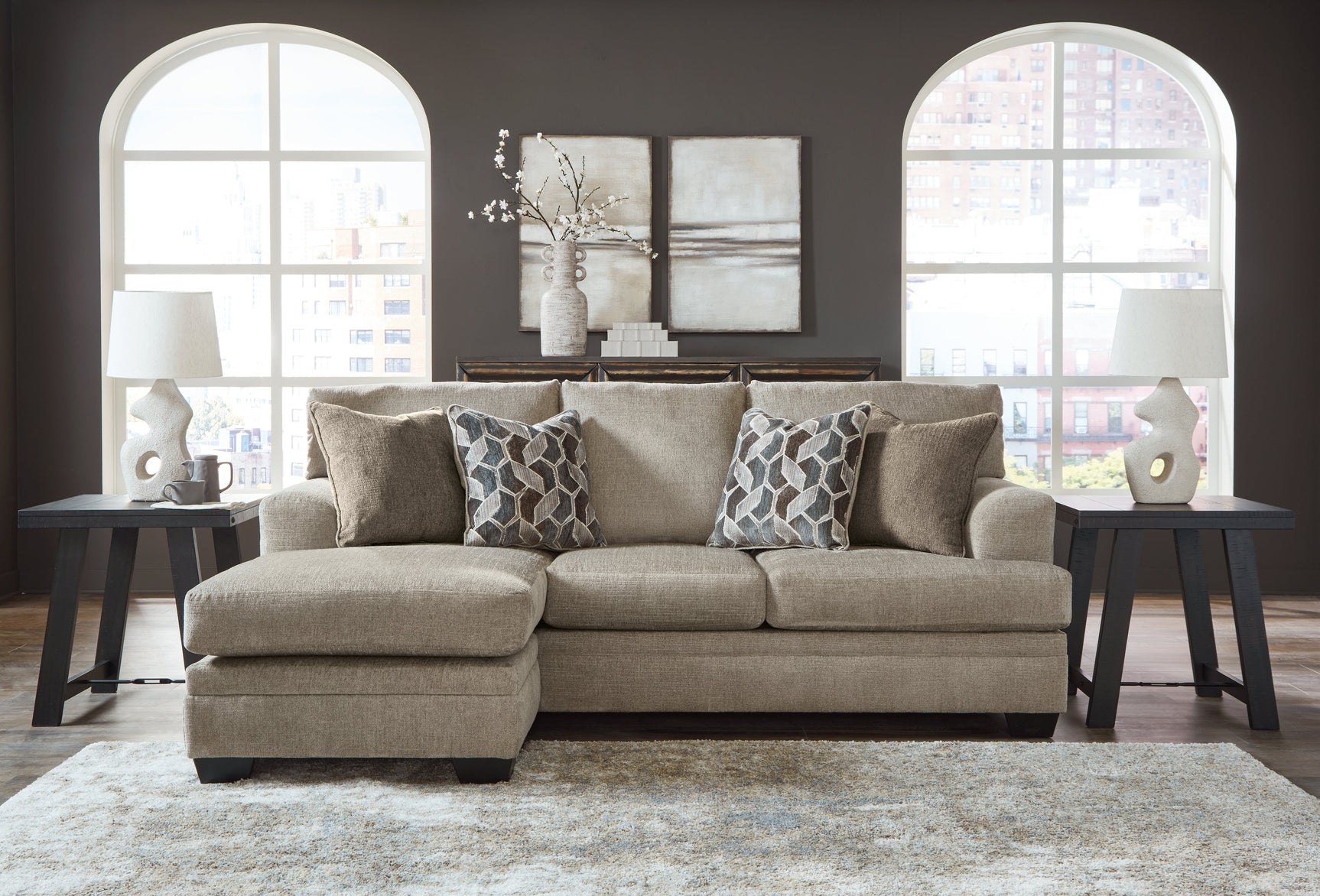 Stonemeade Taupe Sofa Chaise - Ornate Home