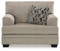 Stonemeade Taupe Sofa Chaise, Oversized Chair, and Ottoman - Ornate Home