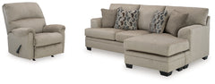 Stonemeade Taupe Sofa Chaise & Recliner - Ornate Home