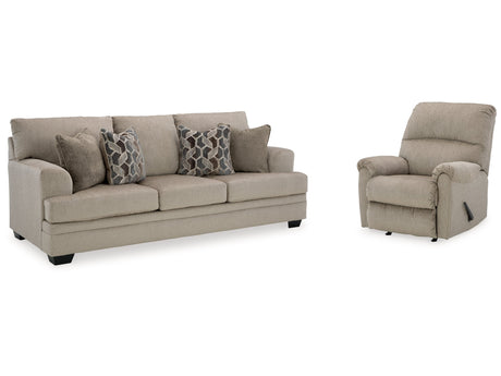 Stonemeade Taupe Sofa & Recliner - Ornate Home