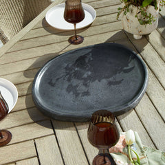 Stoneveil Gray Indoor-Outdoor Stone Tray - Ornate Home