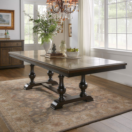 Stonington Brown And Charcoal Dining Table - Ornate Home