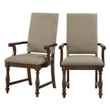 Stonington Brown/Beige Arm Chair (Set of 2) - Ornate Home