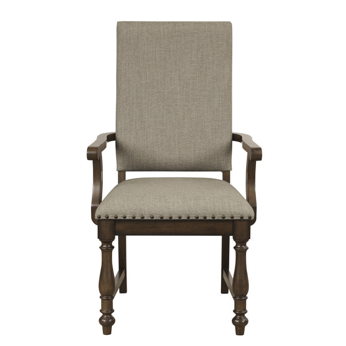 Stonington Brown/Beige Arm Chair (Set of 2) - Ornate Home