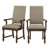 Stonington Brown/Beige Arm Chair (Set of 2) - Ornate Home