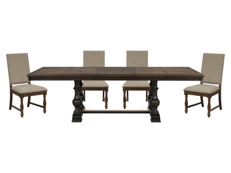 Stonington Brown /Charcoal Brown 5-piece Dinig Table Set - Ornate Home