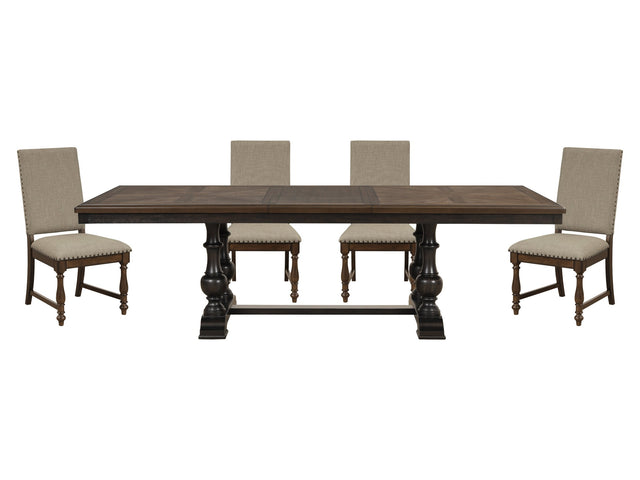 Stonington Brown /Charcoal Brown 5-piece Dinig Table Set - Ornate Home