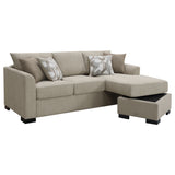 Storey Camel Sleeper Sectional Chaise Sofa - Ornate Home
