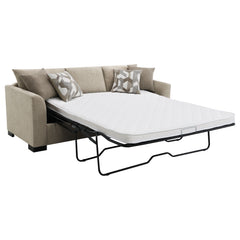 Storey Camel Sleeper Sectional Chaise Sofa - Ornate Home