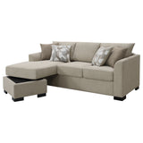 Storey Camel Sleeper Sectional Chaise Sofa - Ornate Home