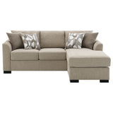 Storey Camel Sleeper Sectional Chaise Sofa - Ornate Home