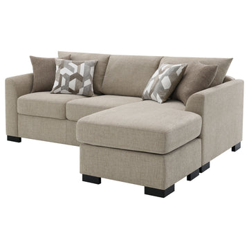 Storey Camel Sleeper Sectional Chaise Sofa - Ornate Home