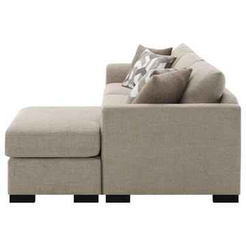 Storey Camel Sleeper Sectional Chaise Sofa - Ornate Home