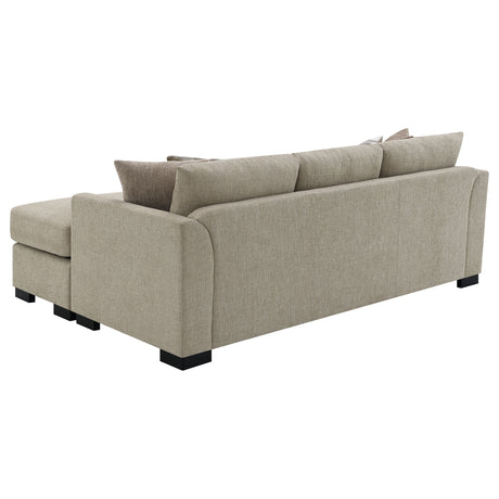 Storey Camel Sleeper Sectional Chaise Sofa - Ornate Home