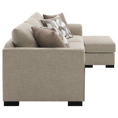 Storey Camel Sleeper Sectional Chaise Sofa - Ornate Home