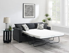Storey Dark Grey Sleeper Sectional Chaise Sofa - Ornate Home