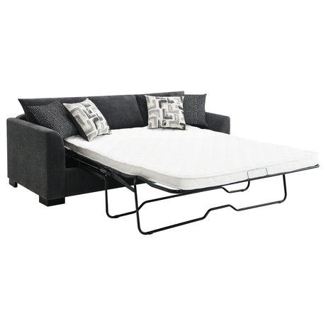 Storey Dark Grey Sleeper Sectional Chaise Sofa - Ornate Home