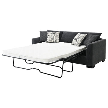 Storey Dark Grey Sleeper Sectional Chaise Sofa - Ornate Home