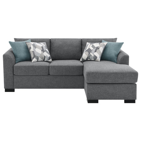 Storey Grey Sleeper Sectional Chaise Sofa - Ornate Home