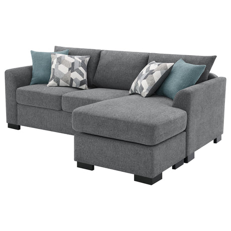 Storey Grey Sleeper Sectional Chaise Sofa - Ornate Home