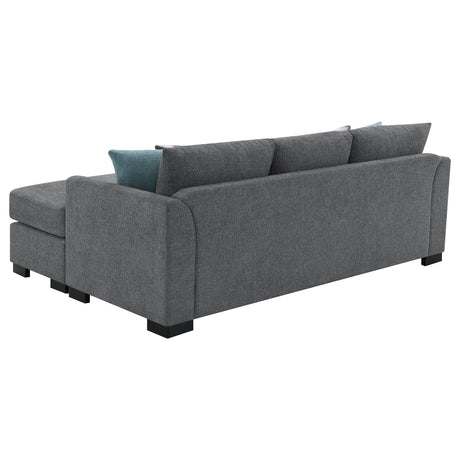 Storey Grey Sleeper Sectional Chaise Sofa - Ornate Home
