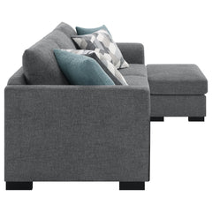 Storey Grey Sleeper Sectional Chaise Sofa - Ornate Home