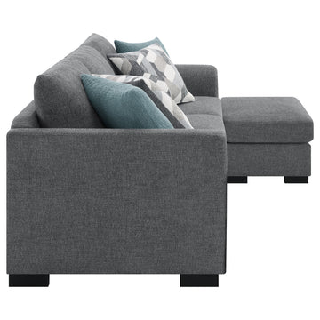 Storey Grey Sleeper Sectional Chaise Sofa - Ornate Home