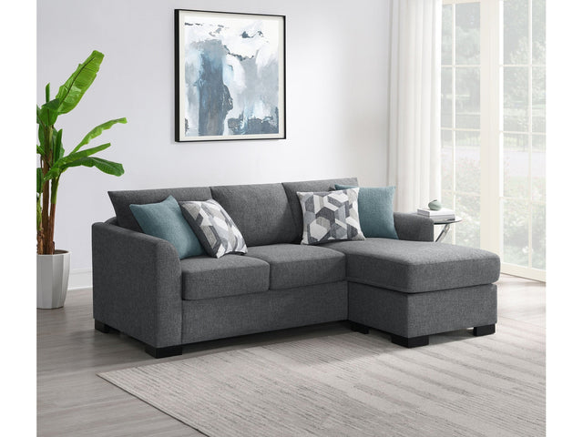 Storey Grey Sleeper Sectional Chaise Sofa - Ornate Home
