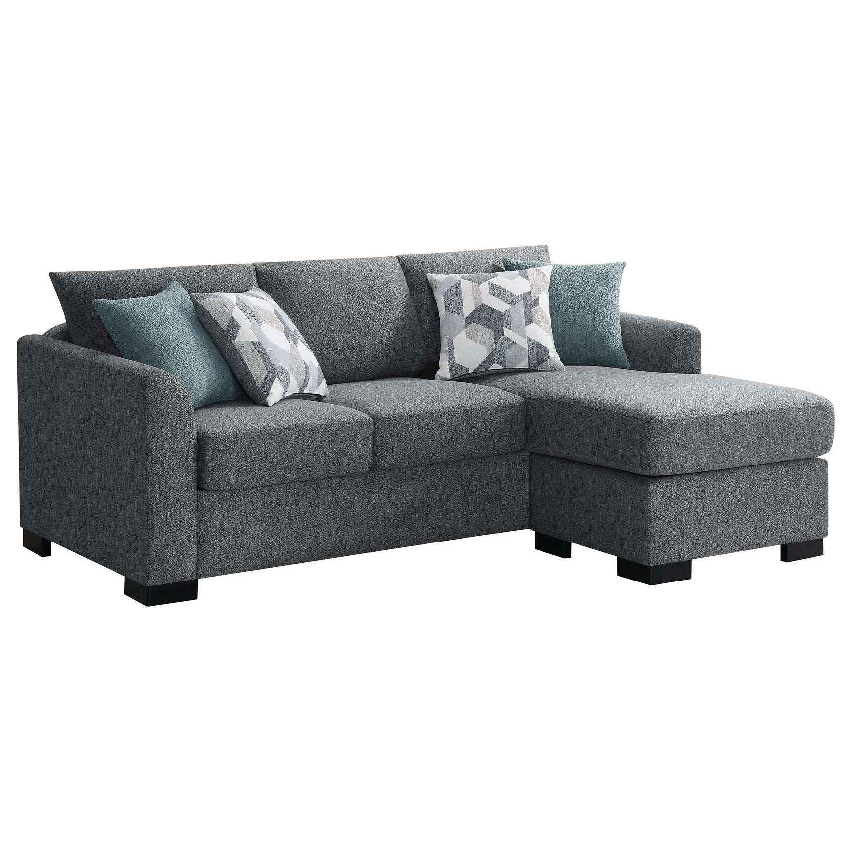 Storey Grey Sleeper Sectional Chaise Sofa - Ornate Home