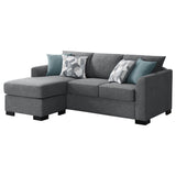 Storey Grey Sleeper Sectional Chaise Sofa - Ornate Home